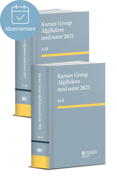 Karnov Group Afgiftslove med noter 2025 - Abonnement