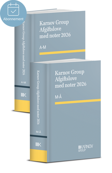 Karnov Group Afgiftslove med noter 2026 - Abonnement